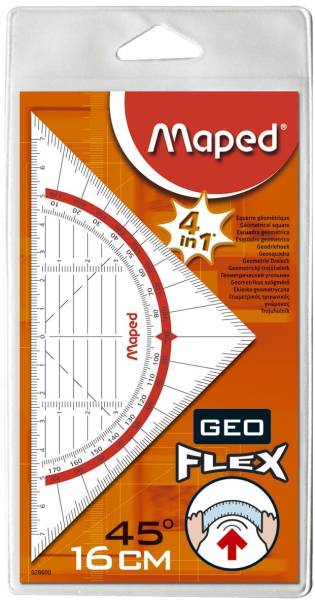 MAPED Geometriedreieck Flex 16cm transp. 028600 im Etui