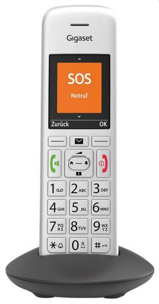 GIGASET Telefon E390HX silber/schwarz S30852-H2968-B104