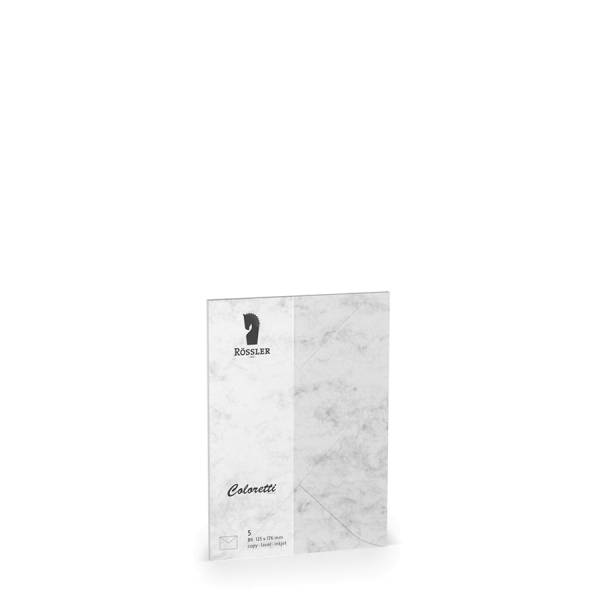 COLORETTI Briefhülle B6 5ST grau marmora 220720514