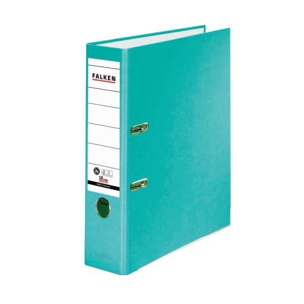 FALKEN Ordner Papier A4 8cm türkis 11285236 Recycolor