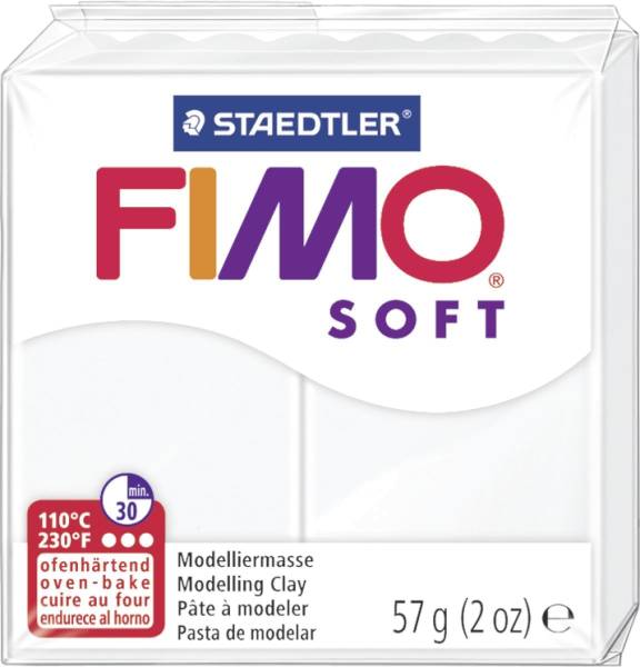 STAEDTLER Modelliermasse Fimo weiß 8020-0 Soft 57g