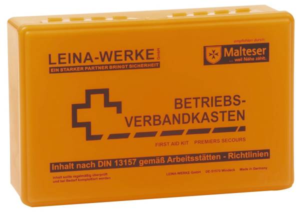 LEINA-WERKE Verbandkasten mit Inhalt orange 20003 DIN 13157