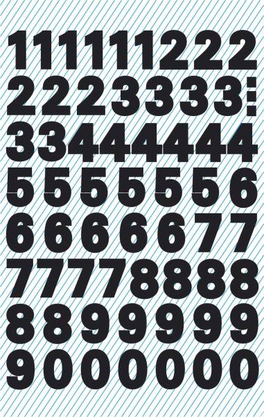AVERY ZWECKFORM Zahlenetikett 0-9 Folie schwarz 120 St. 3781