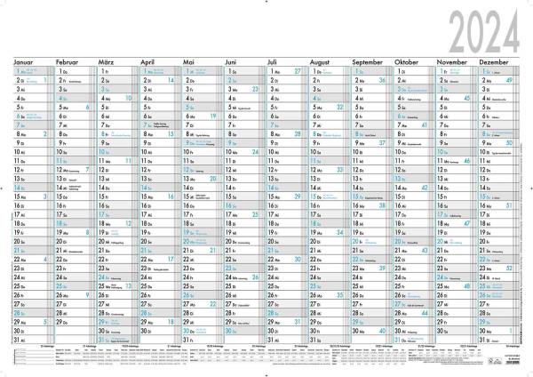 ZETTLER Wandkalender 100x70cm 12Monate 660152/916-0015