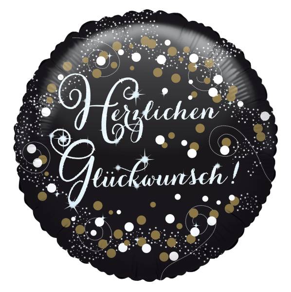 AMSCAN Folienballon Herzlichen Glückwunsch 3771401 Sparkling