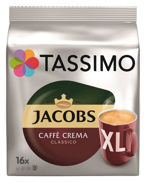 JACOBS Kaffeekapseln Crema Classico XL 16ST 4031501 Tassimo Disc