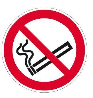 MOEDEL Rauchen verboten ISO 7010, Folie 600236381 Ø 100 mm