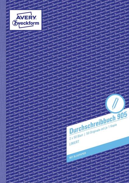 AVERY ZWECKFORM Durchschreibebuch A4/2x50BL 905