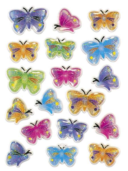 HERMA Schmucketikett Schmetterlinge 18 Stück 5251 Magic Stonesticker