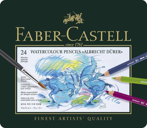 FABER CASTELL Farbstiftetui Aquarell 24ST Dürer 117524 Metalletui