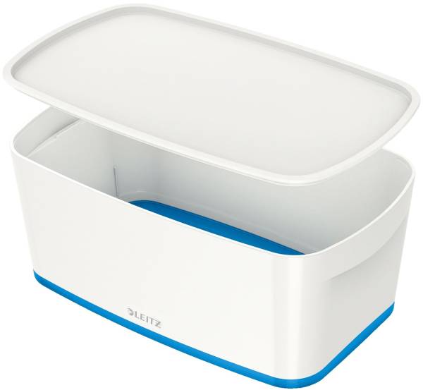 LEITZ Ablagebox MyBox klein A5 weiß/blau 5229-10-36 5 Liter