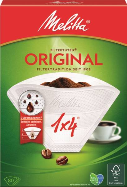MELITTA Kaffeefilter 1x4 Aromapor 80St weiß 374293 / 2146199000