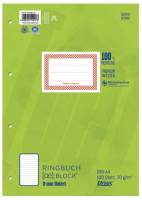 URSUS green Ringbuchblock A4 lin. 100BL 044380 10