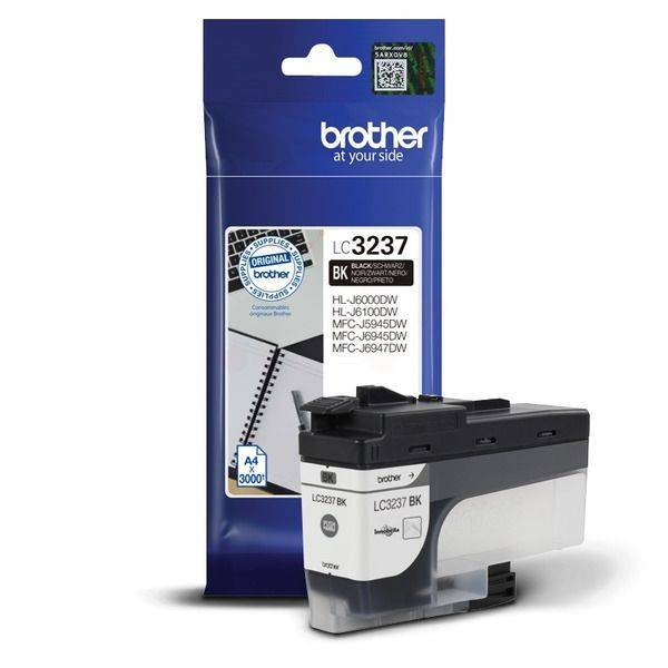 BROTHER Inkjetpatrone schwarz LC3237BK