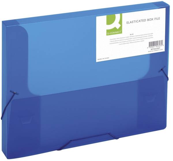 Q-CONNECT Heftbox A4 transluz. blau KF02307 25mm