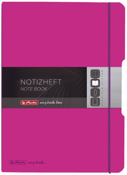 HERLITZ Notizheft A4 2x40Bl k+l pink 11361474 PP myBook
