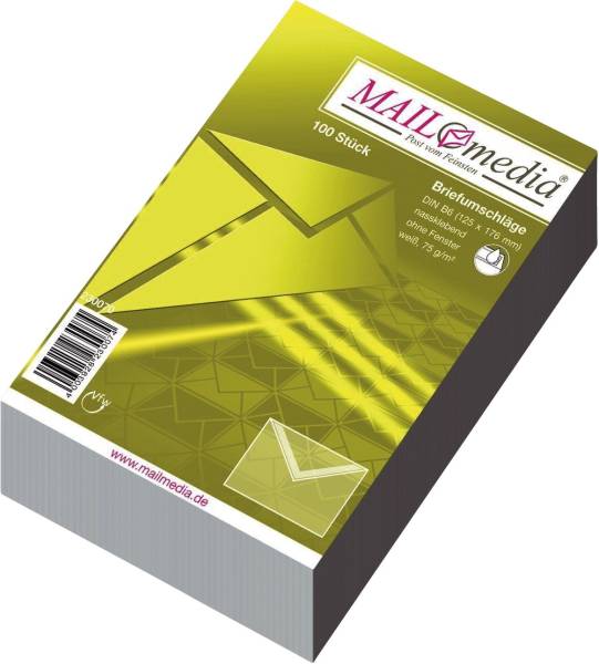 MAILMEDIA Briefhülle B6 gum. 75g weiß 30002418