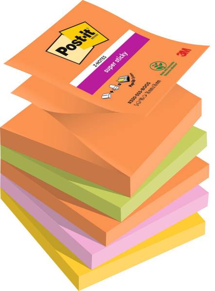 POST-IT Haftnotizblock Z-Notes Boost 5x90BL R330-5SS-BOOS 76x76mm