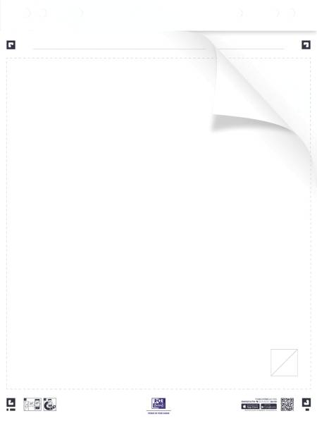 OXFORD Flipchartblock 20BL selbstklebend blanko 400096276 60x80cm SmartCharts