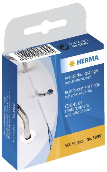 HERMA Verstärkungsringe Ø12 mm weiß 500 St. 5899 im Spender