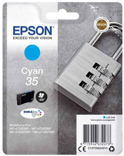 EPSON Inkjetpatrone Nr.35 cyan C13T35824010