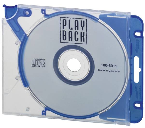 DURABLE CD Leerhülle Quick Flip blau 5 Stück 5269 06 m. Abheftclip