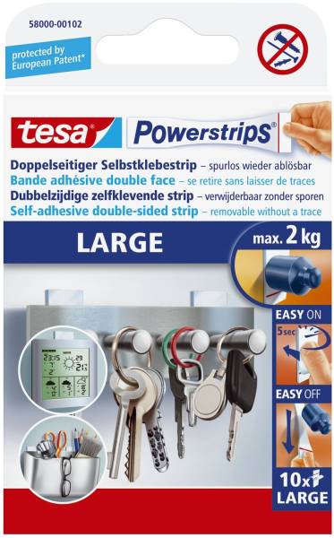 TESA Powerstrips large 58000-00102-10 10ST