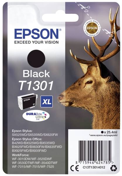 EPSON Inkjetpatrone T1301 schwarz C13T13014012 25,4ml