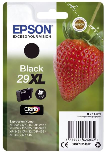 EPSON Inkjetpatrone Nr. 29XL schwarz C13T29914012
