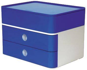 HAN Schubladenbox 2 Laden+Box weiß/blau 1100-14 Allison