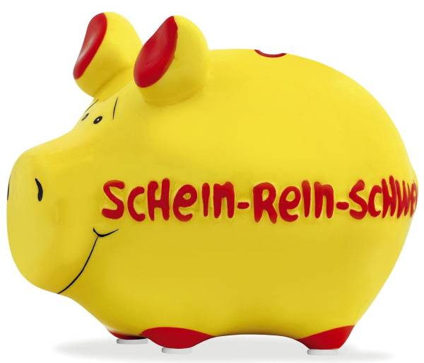 KCG Spardose Schwein klein gelb 100484 Schein-rein-Schwein