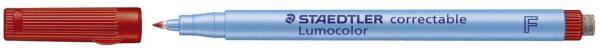 STAEDTLER Folienstift Lumocolor 0,6 rot 305 F-2 correctable
