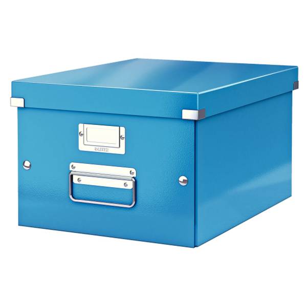 LEITZ Archivbox für A4 metallic blau 6044-00-36 Click&Store