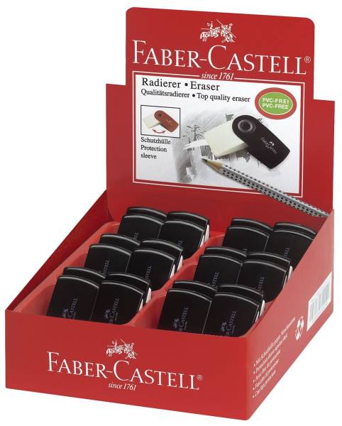 FABER CASTELL Radierer Sleeve Mini schwarz 182410