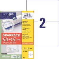 AVERY ZWECKFORM Universaletiketten 210 x 148 weiß 6604 A4 mit ultragrip AVERY ZWECKFORM Universaletiketten 210 x 148 weiß 6604 A4 mit ultragrip