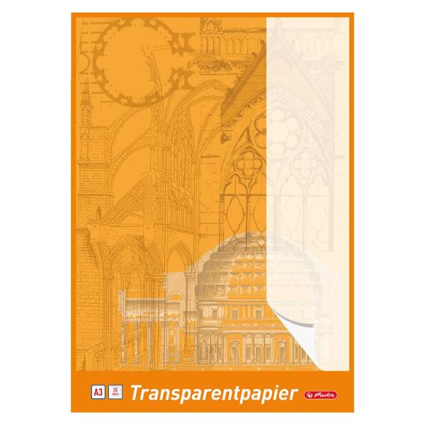 HERLITZ Transparentpapierblock A3 25BL weiß 696302 65g/qm