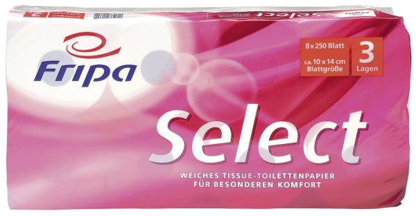 FRIPA Toilettenpapier 3-lag. 8RL weiß 1030806 Select