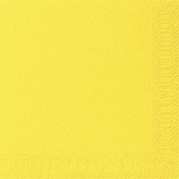 DUNI Serviette Zelltuch gelb 20 Stück 104059/ 3lagig 33 cm