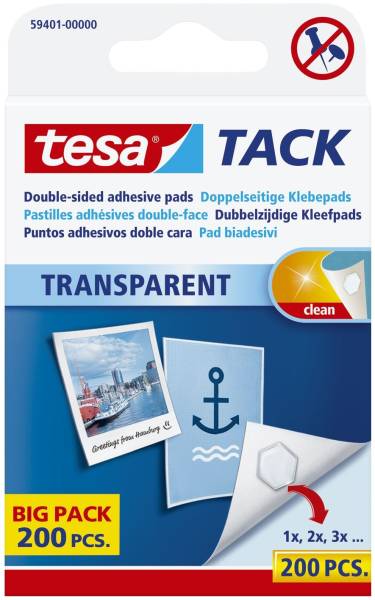 TESA Klebepads Tack doppels.transp. 59401-00000-01 200St