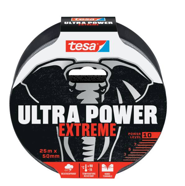 TESA Gewebeband Ultra Power Extreme schwarz 56623-00000-00 50mm x25m
