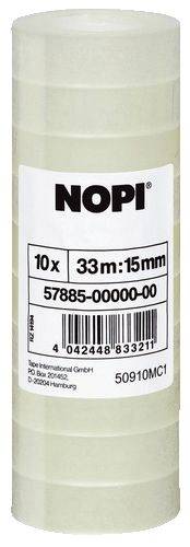 NOPI Klebefilm 10RL 15mm 33m transparent 57885-00000-00