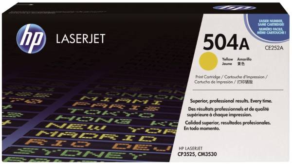 HP Lasertoner Nr. 504A yellow CE252A