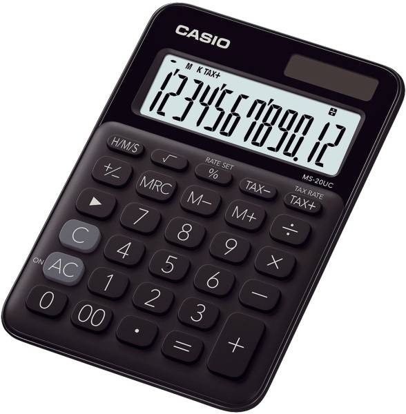 CASIO Tischrechner 12-stellig schwarz MS-20UC-BK