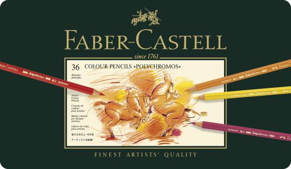 FABER CASTELL Farbstift Polychromos 36St sortiert 110036 Metalletui
