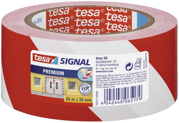TESA Bautenschutzband 66m 50mm 58131-00000-00 rot/weiß