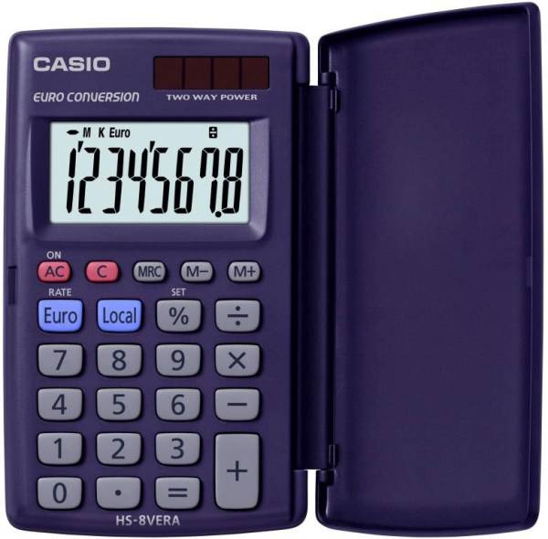 CASIO Taschenrechner 8-stellig d`blau HS-8VERA