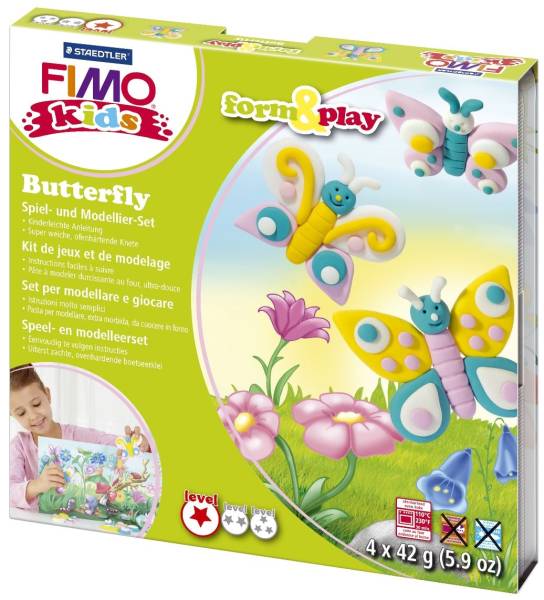 STAEDTLER Modellierset Fimo Kids Butterf 803410LY Form&Play
