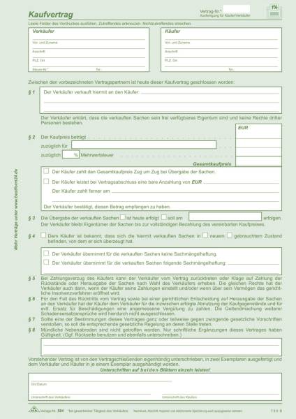 RNK Kaufvertrag A4 10ST SD 584/10 Universal Allgemein