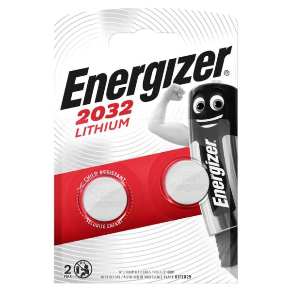 ENERGIZER Knopfzellen-Batterie CR2032 2ST 3 V E301021403 Lithium
