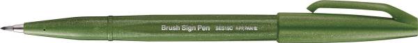 PENTEL Faserschreiber SignPen Brush olivgrün SES15C-D2X